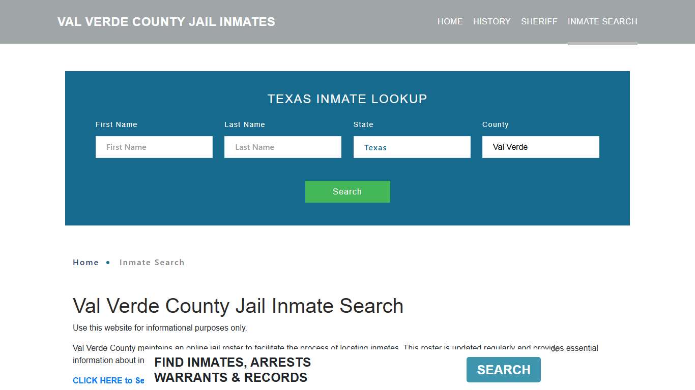 Val Verde County, TX Detainee Lookup